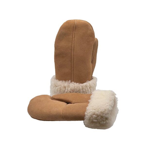 Shearling Sheepskin Leather Mittens – Unisex Winter Fur Mittens - Picture 9 of 10